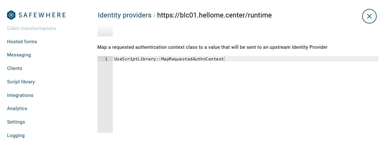 Customize authentication context class that is sent via an AuthnRequest to an upstream Identity Provider