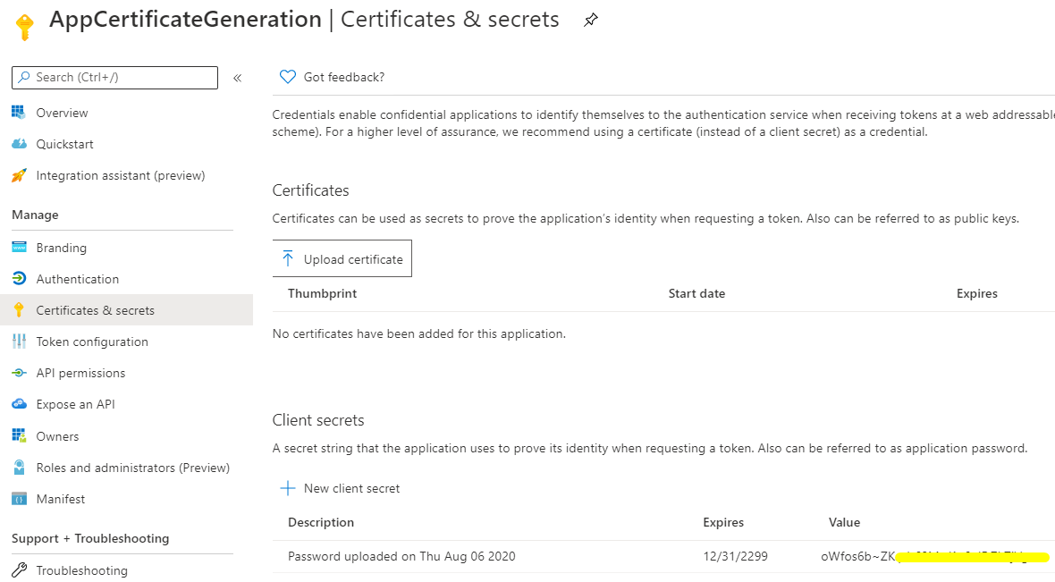 azure-application-secret