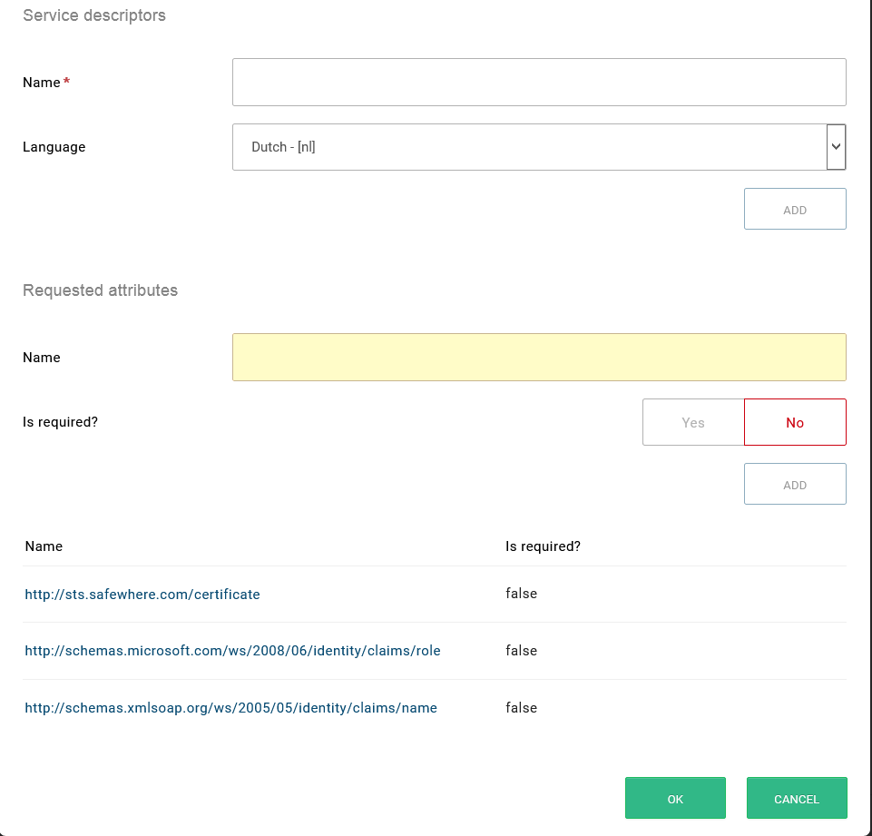 Attribute consuming services