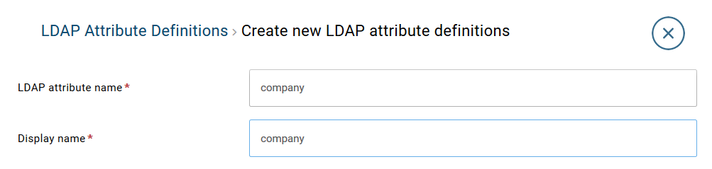 LDAP attribute definitions edit