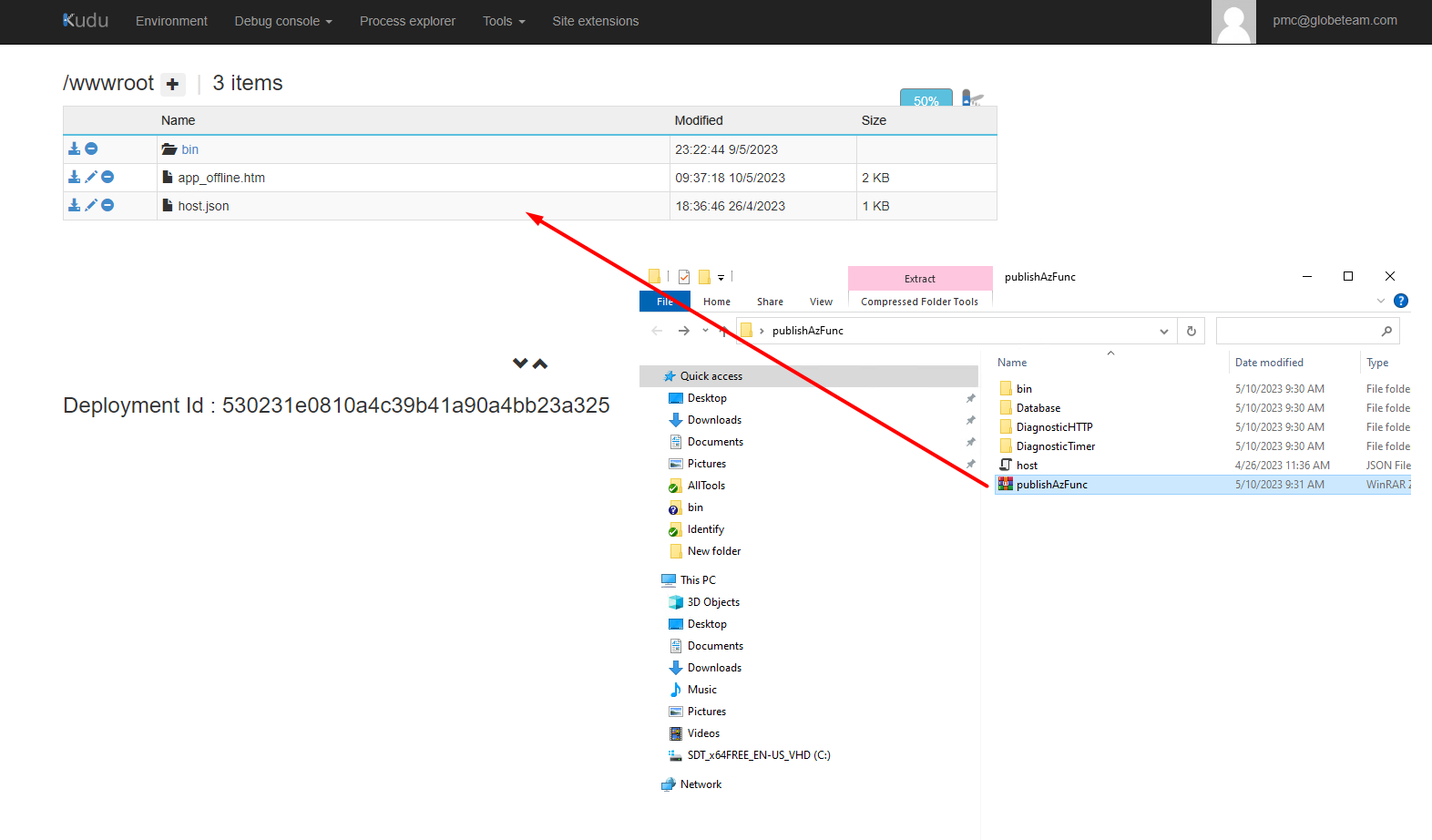 azure func how to deploy