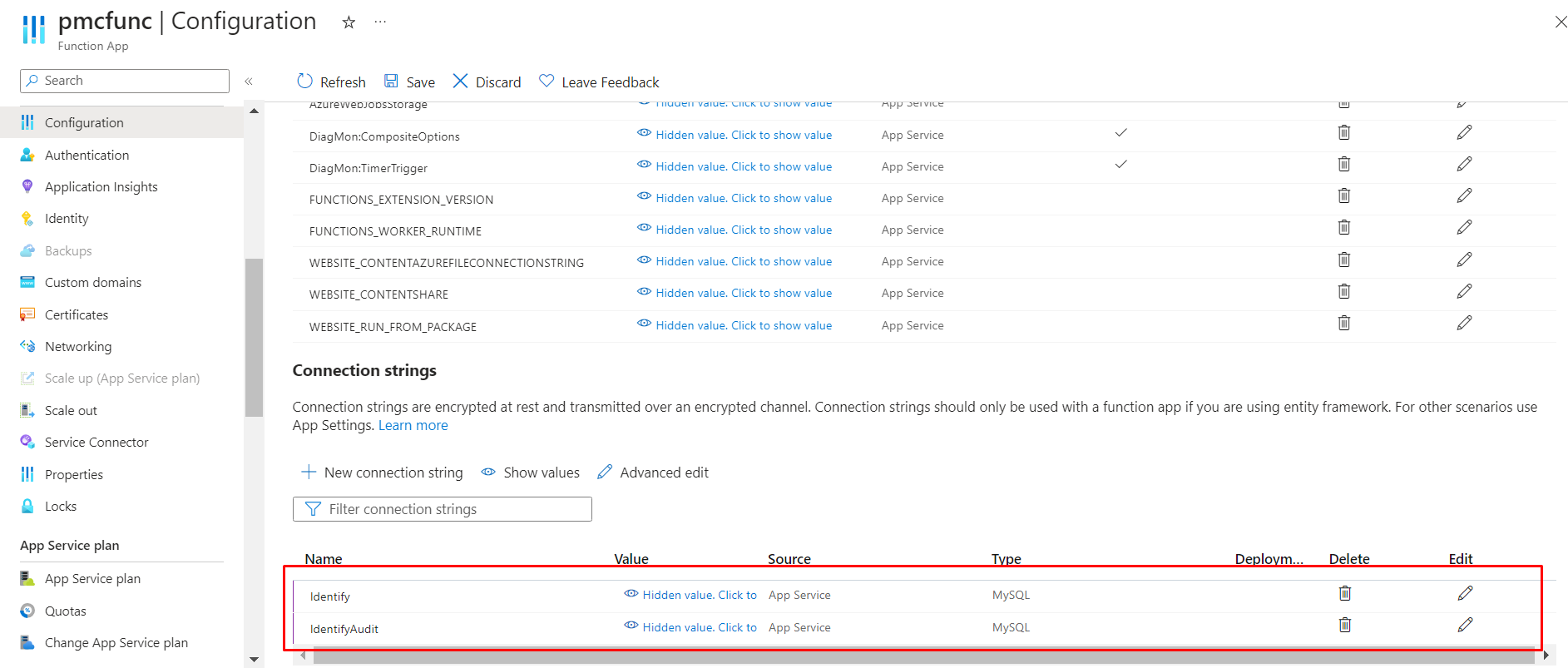 azure-function-connstring-section