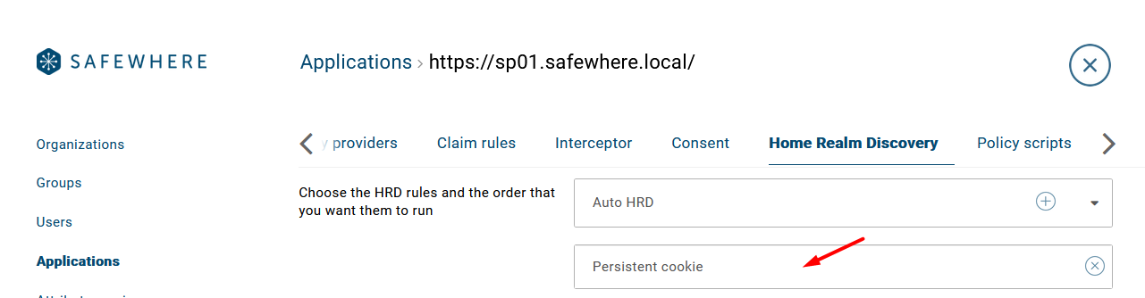 Choose the HRD rules and the order that you want them to run