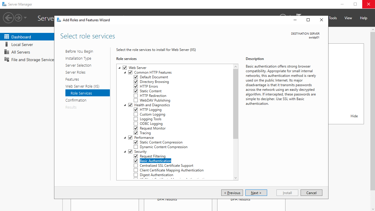 Windows features to turn on on a fresh server