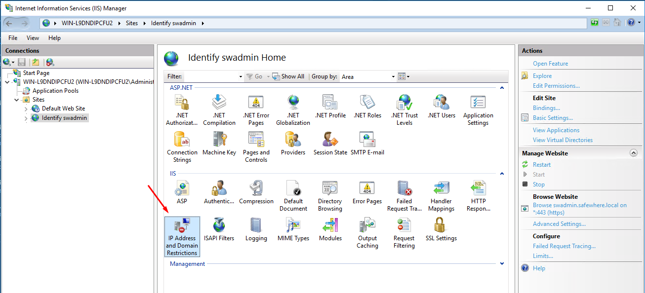 IP Address and Domain Restrictions Option