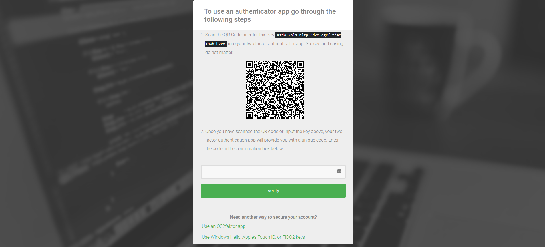 onboarding authenticator