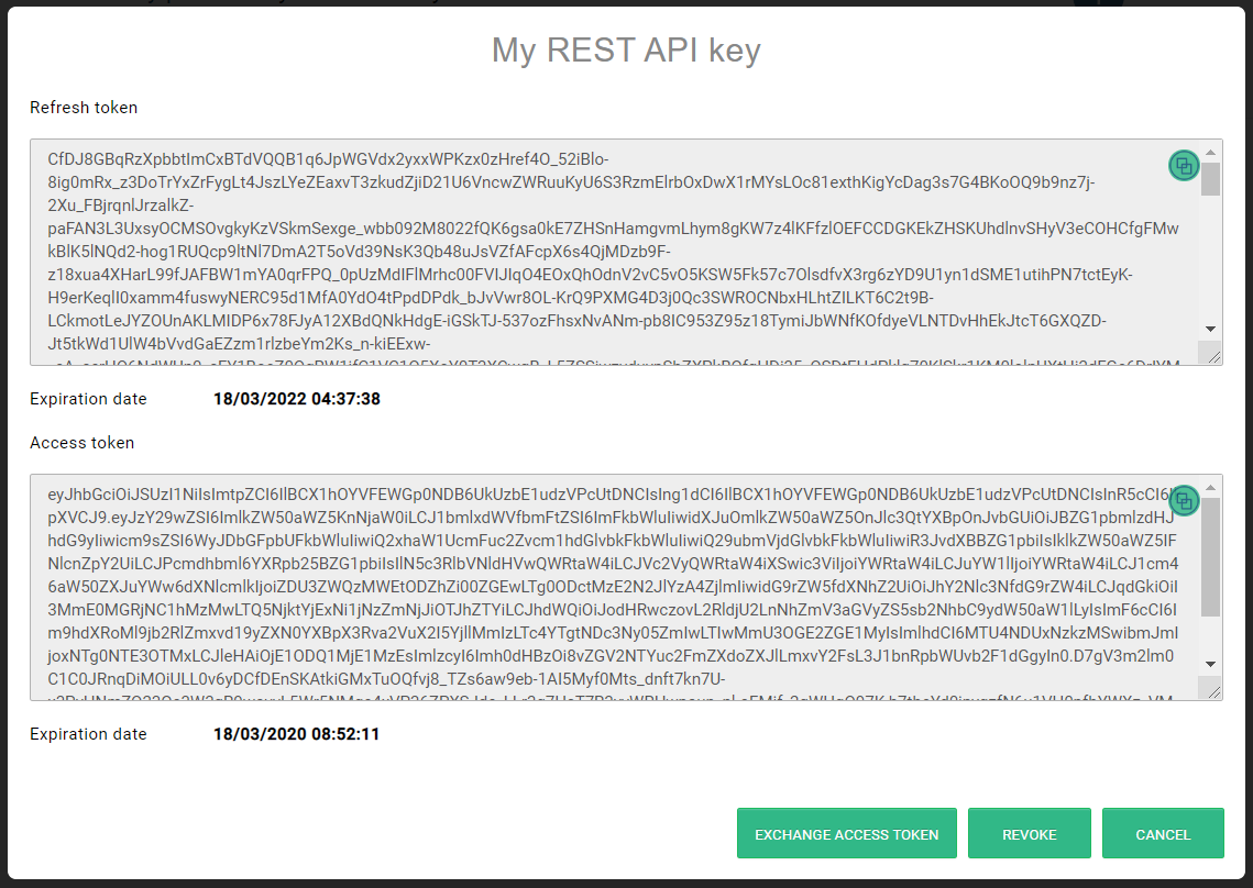 Exchange access token