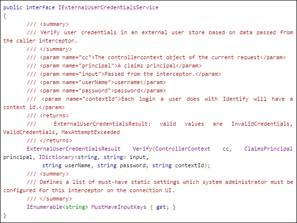 Interface-IExternalUserCredentialsService