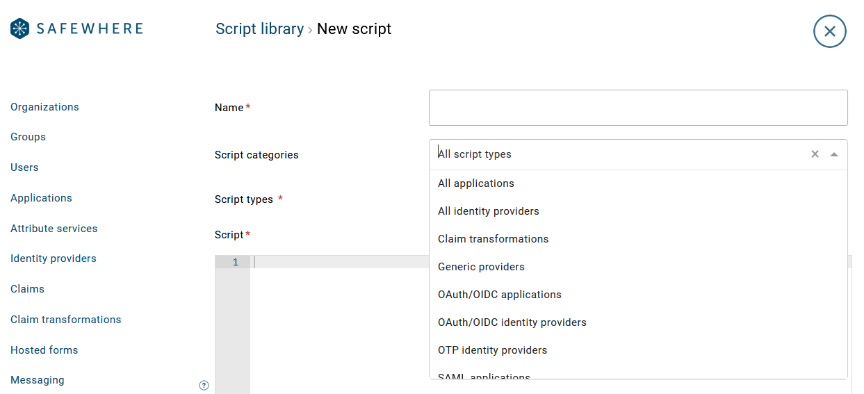 script categories