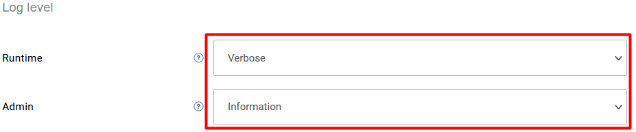 Logging Settings - Log types