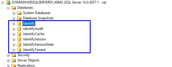 Restore Identify databases