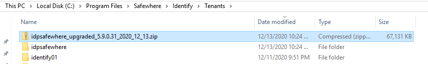 Backup identify website file