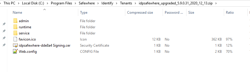 Copy folders to identify website