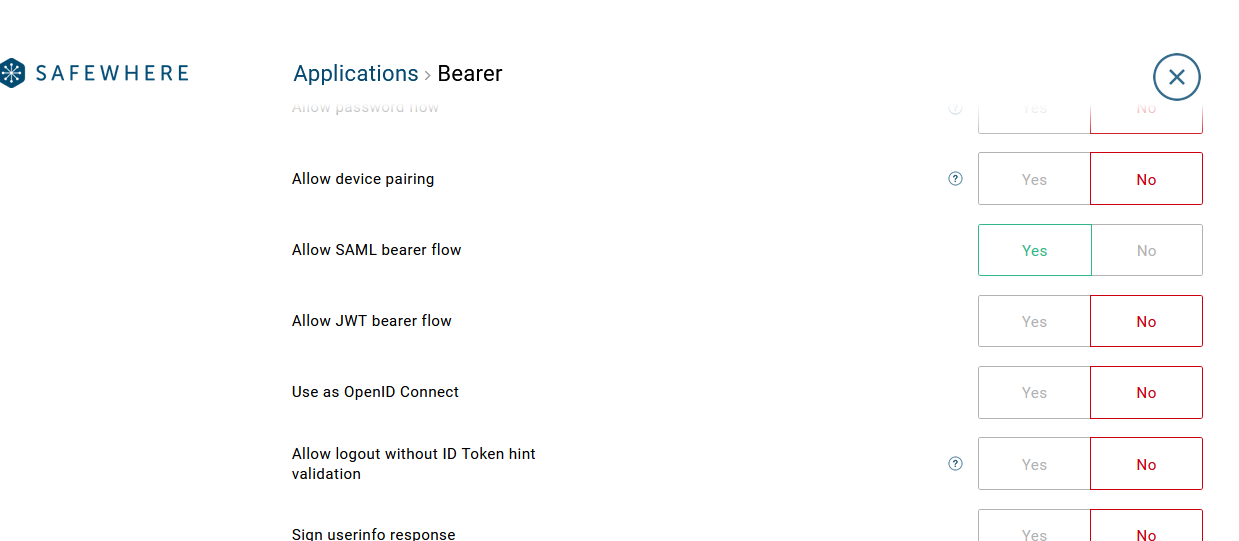 allow-saml-bearer-flow