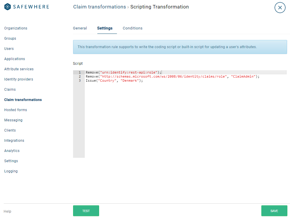 scripting-claim-transformation-application-configuration