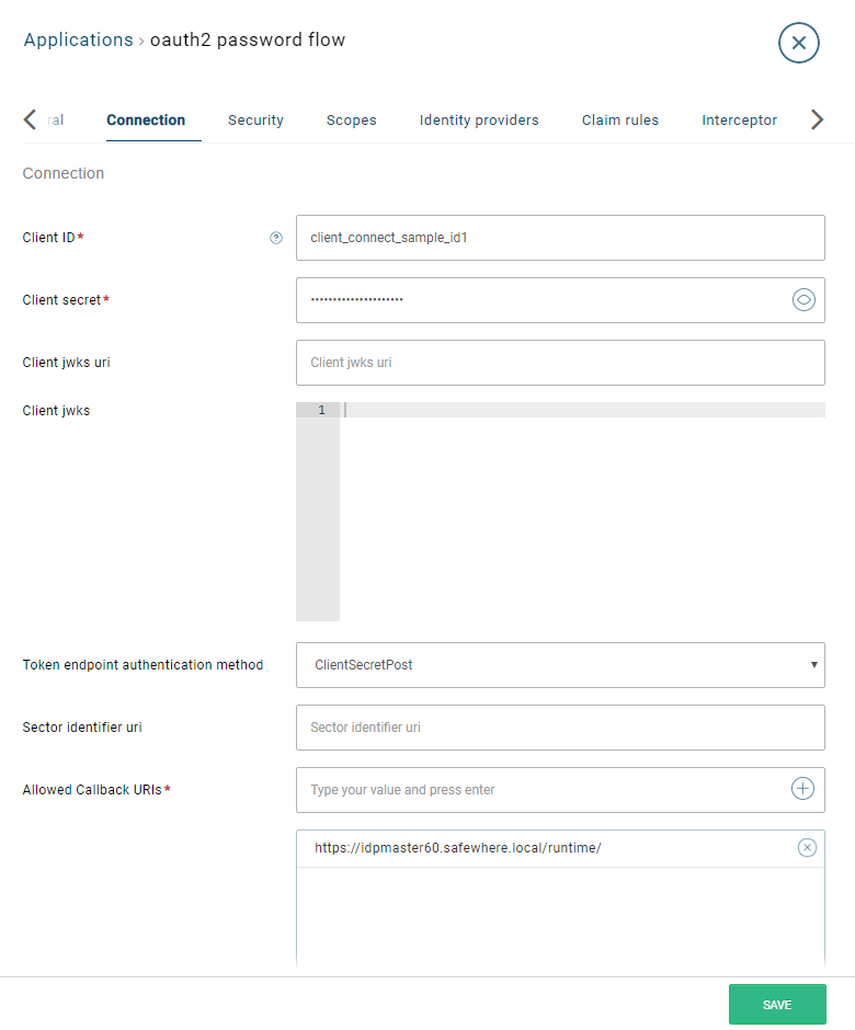 swadmin-oauth2-password-connection