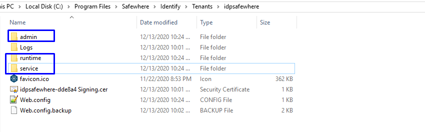 Delete folders in identify website