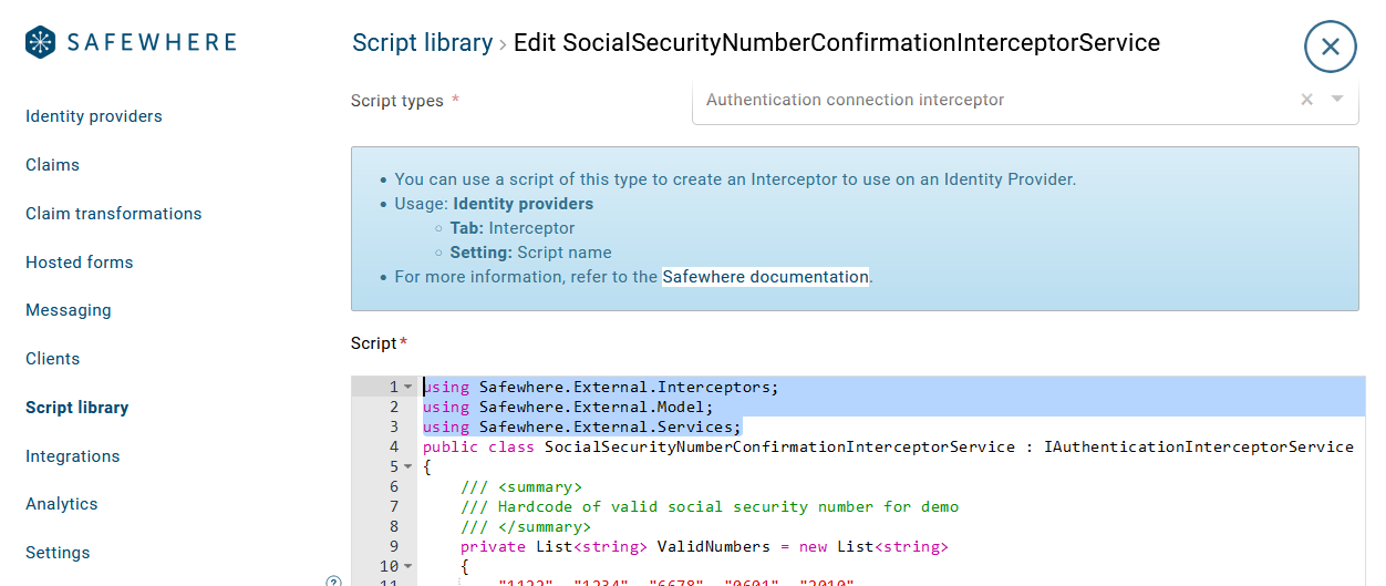 Script library